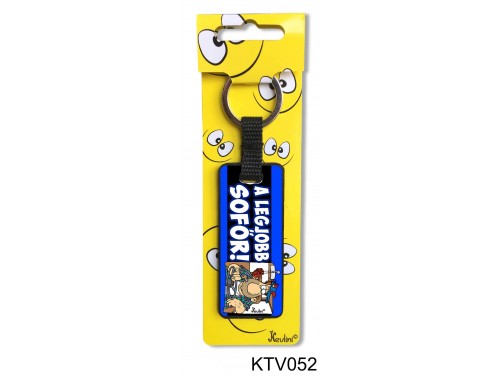 (KTV052) Vicces kulcstartó 7,5 cm - A legjobb sofőr - Ajándék Sofőröknek